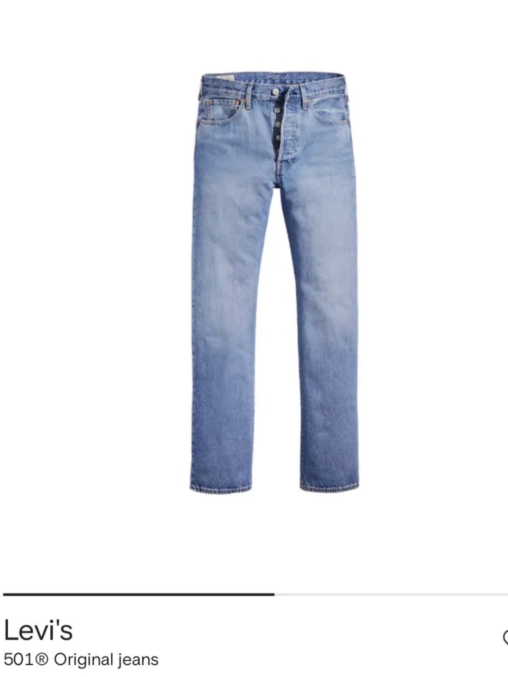 Levis 501 Jeans. Button Fly Closure. Waist 30-Length 30